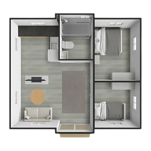 20ft Expandable Home - Two Bedroom