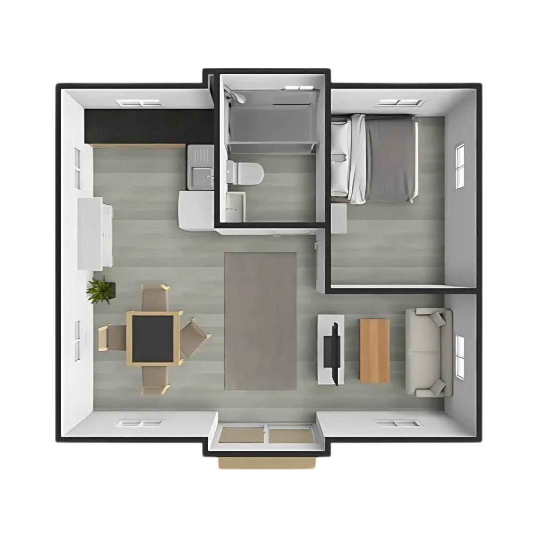 20ft Expandable Home - One Bedroom