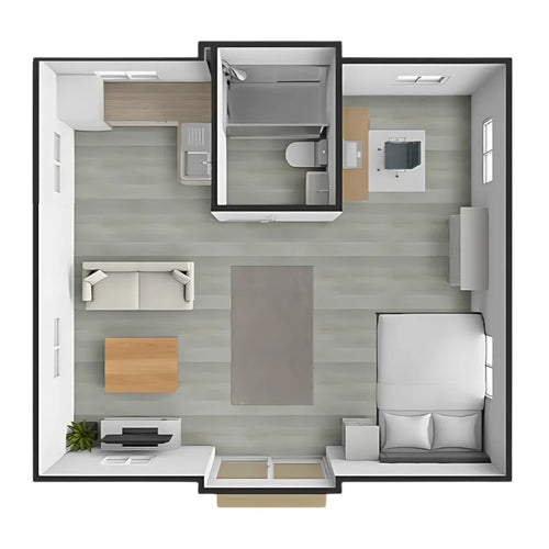 20ft Expandable Home - Open Plan